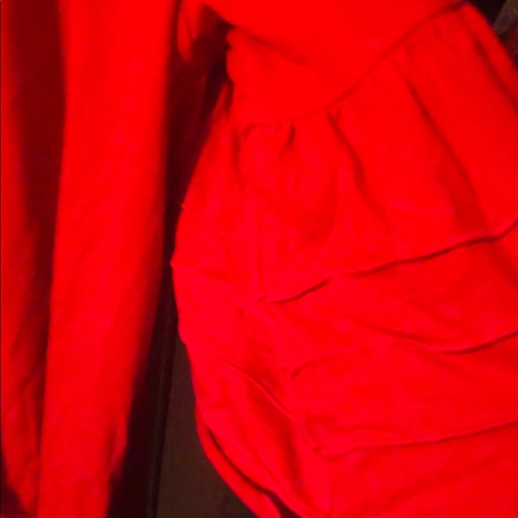 BNWT - Red Shift Dress with Bell Ruffled Sleeves - Picture 3 of 5